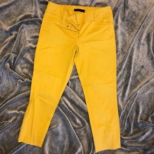The Limited Drew Fit Yellow Crop Pant